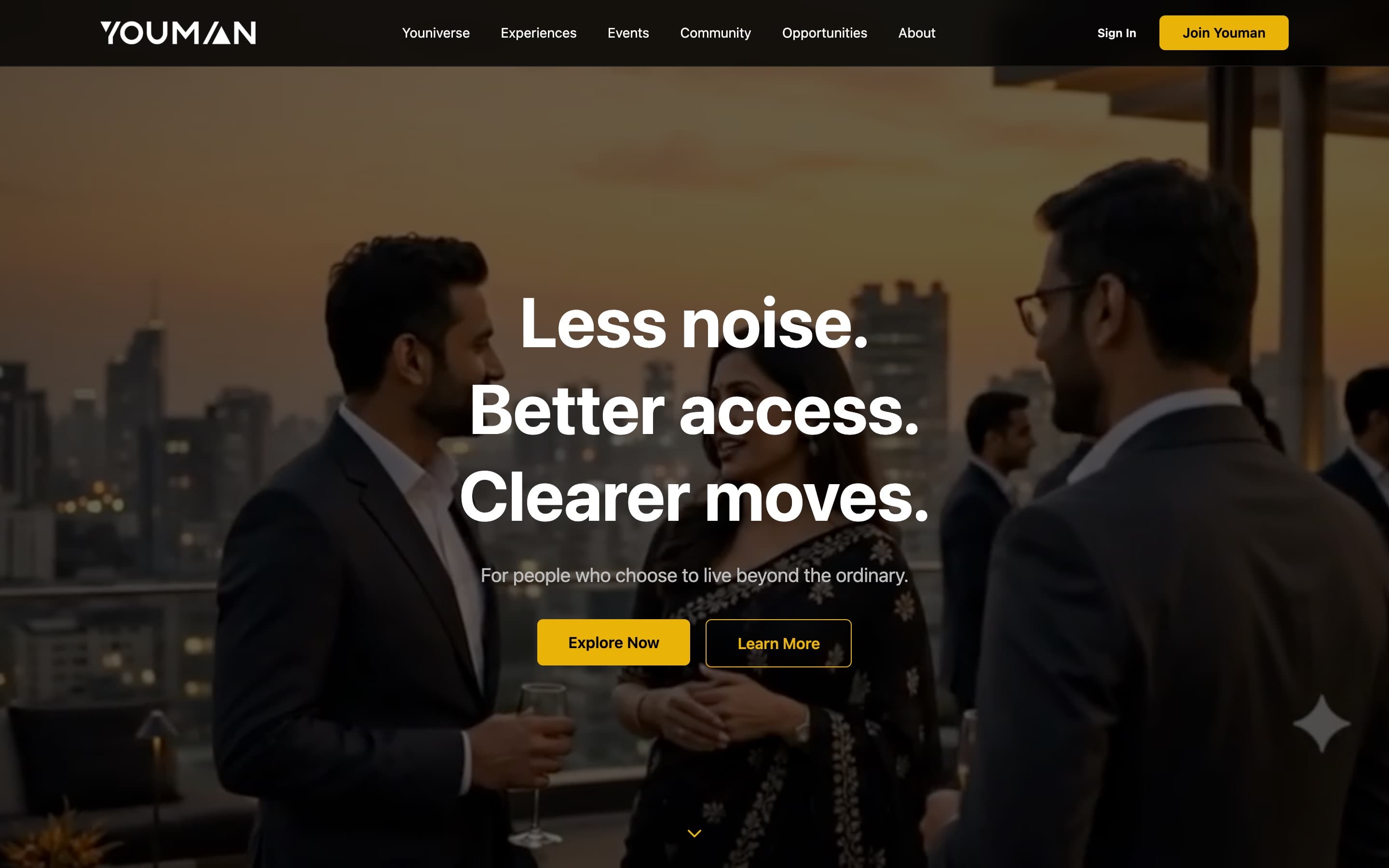 The live Youman website
